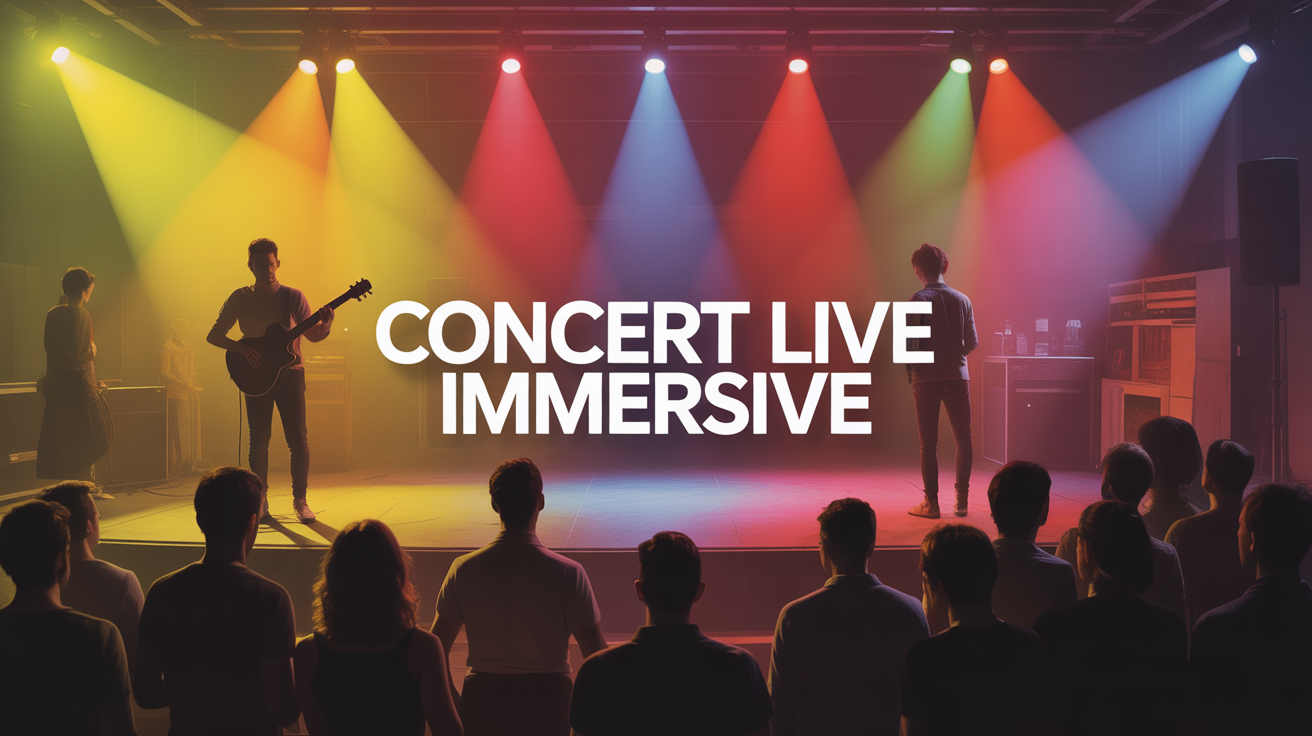 concert live immersive éclairages colorés ambiance