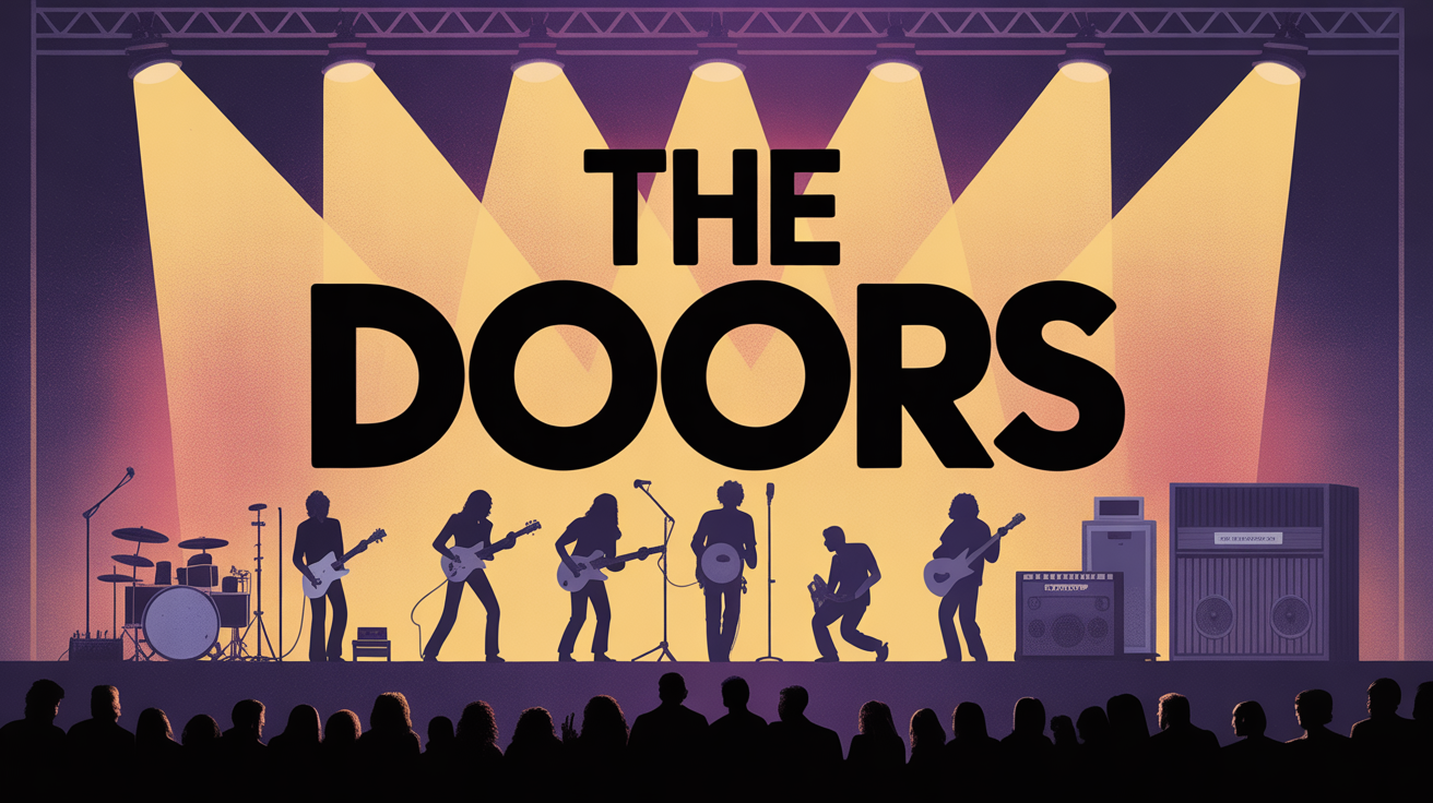 The Doors sur scène lumière psychédélique