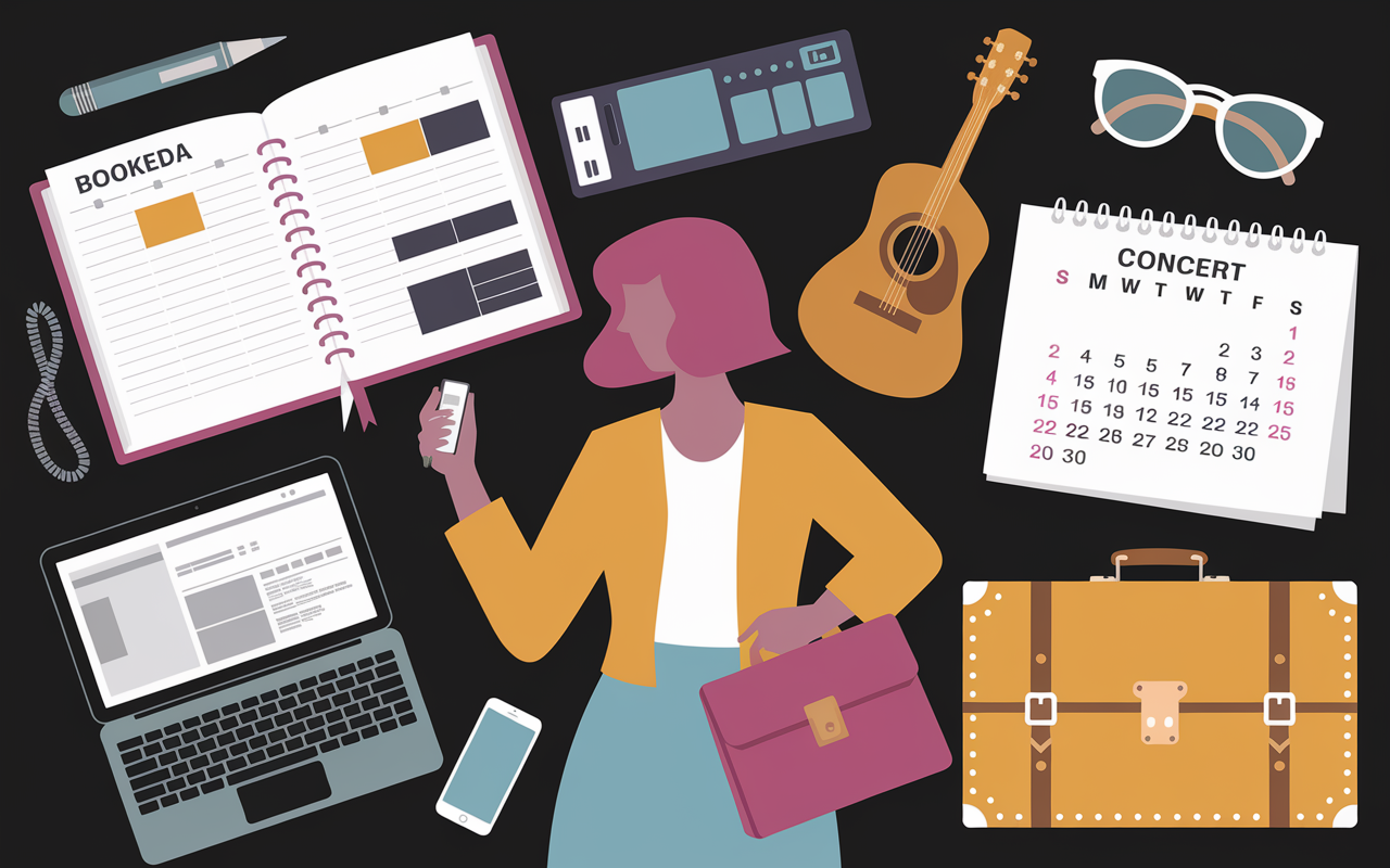 Bookeuse organise agenda et concerts en backstage