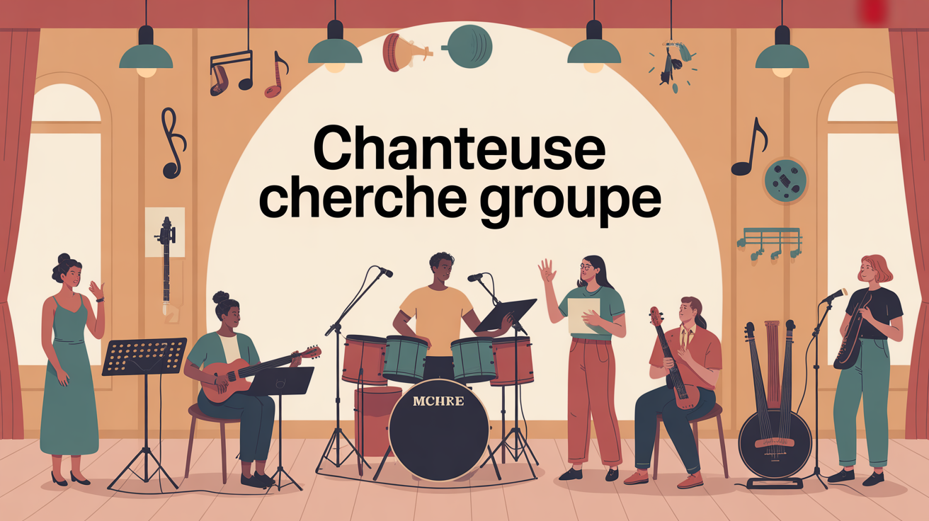 Salle de repetition groupe musique chanteuse cherche groupe