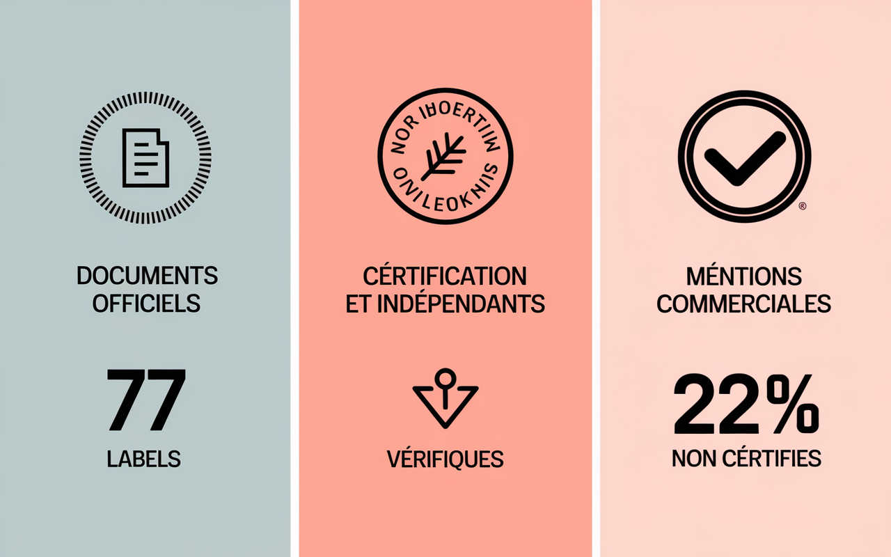 tableau comparaison labels francais officiels commerciaux