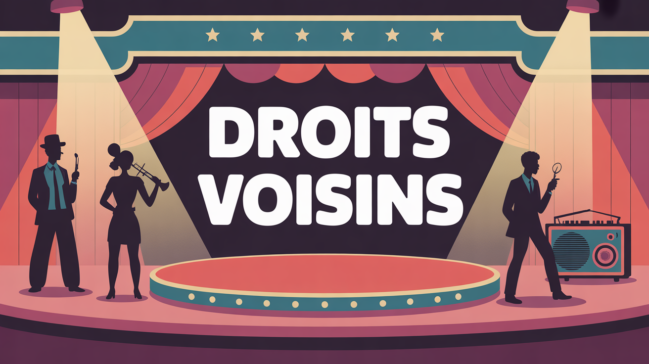 Illustration scene culturelle droits voisins artistes producteurs