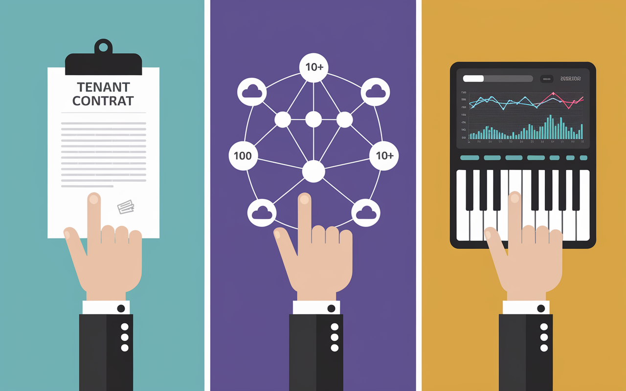 Illustration familles distributeur de musique traditionnels agregateurs mixtes
