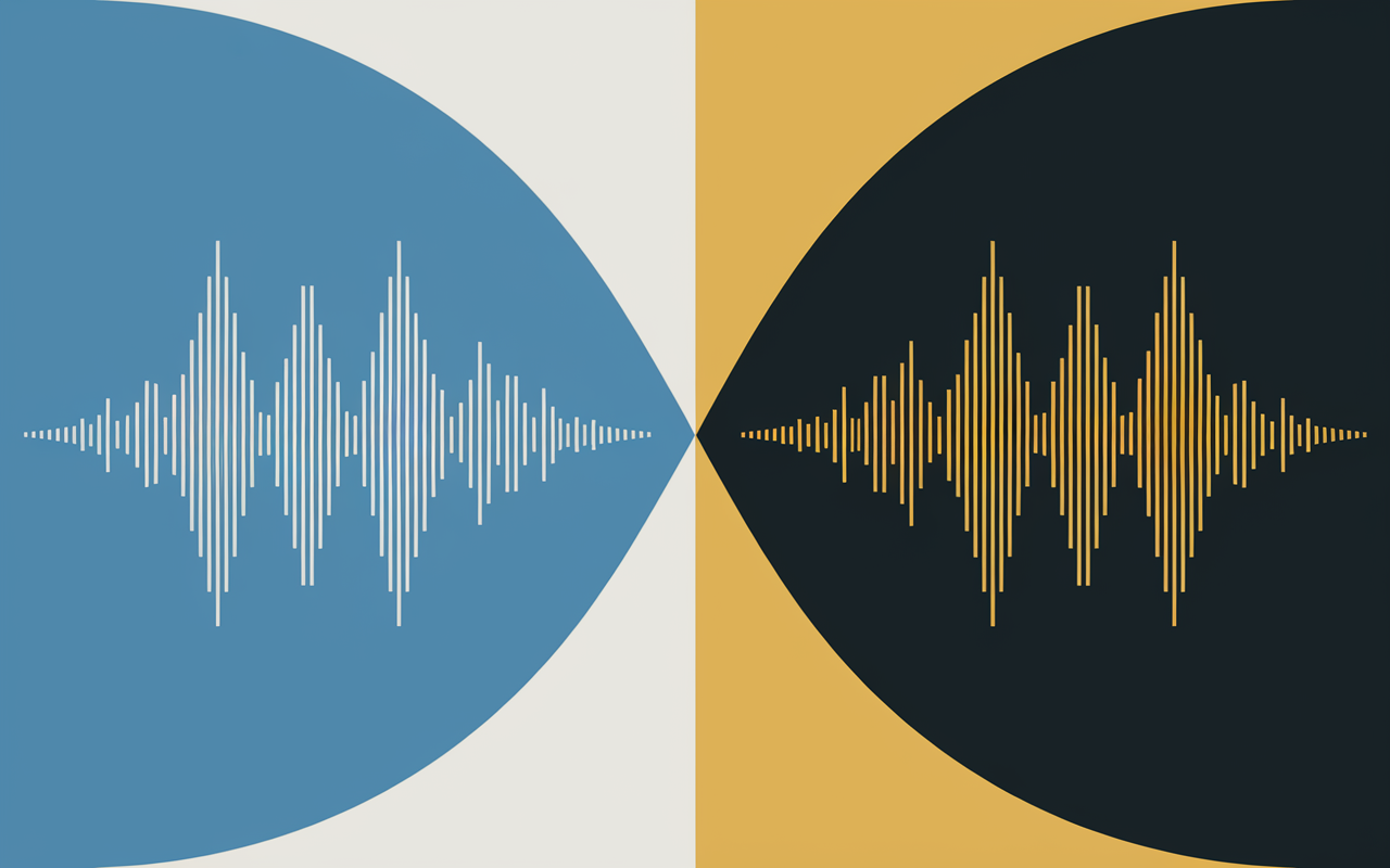 Illustration transformation d'une onde audio par mastering