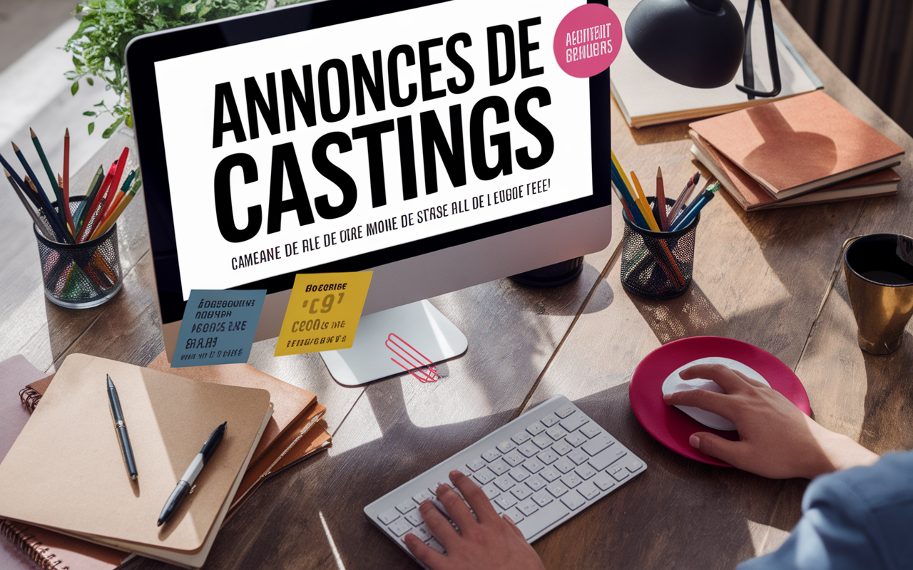 Inscription casting chant ordinateur documents photo cv