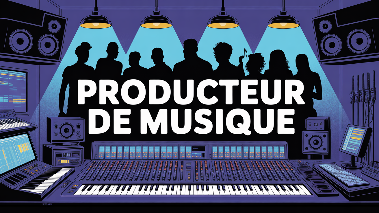 studio musique moderne producteur instruments