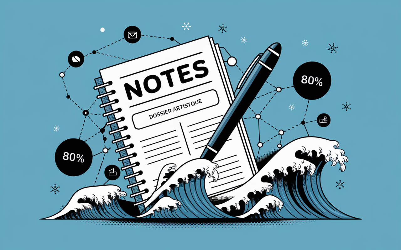 Carnet dossier artistique, vagues sonores, réseau, chiffres clés musique française