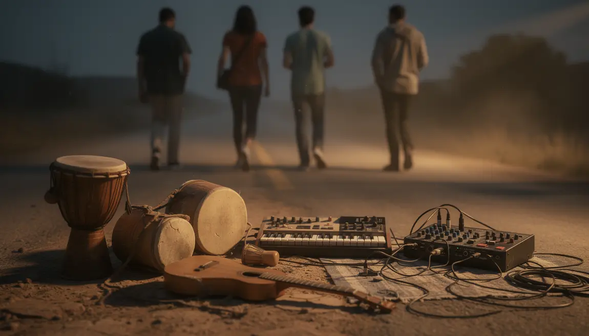Route poussiéreuse nocturne instruments Yann Tiersen Dust Lane