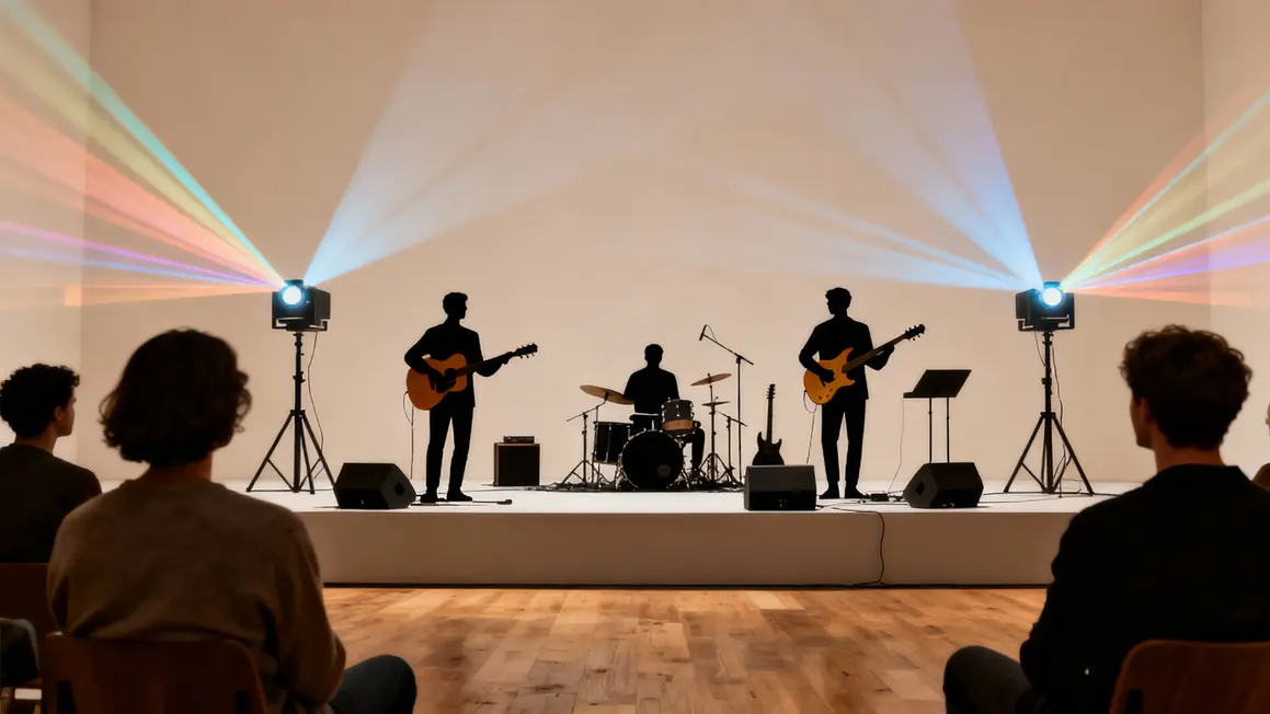 Concert foals scène minimaliste musique immersive