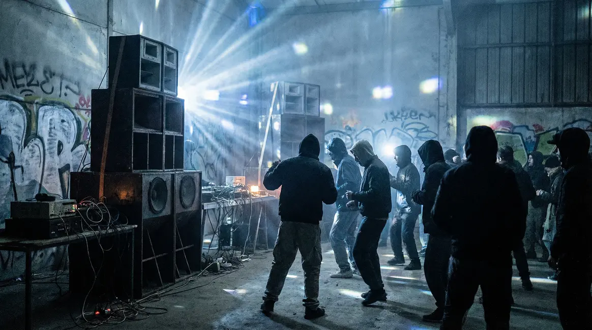 scene rave techno underground hangar