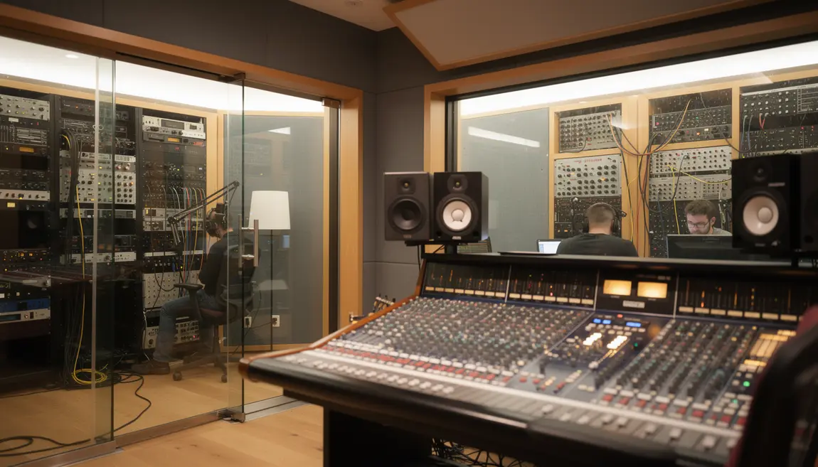 Vue immersive studio musique producteur et artistes