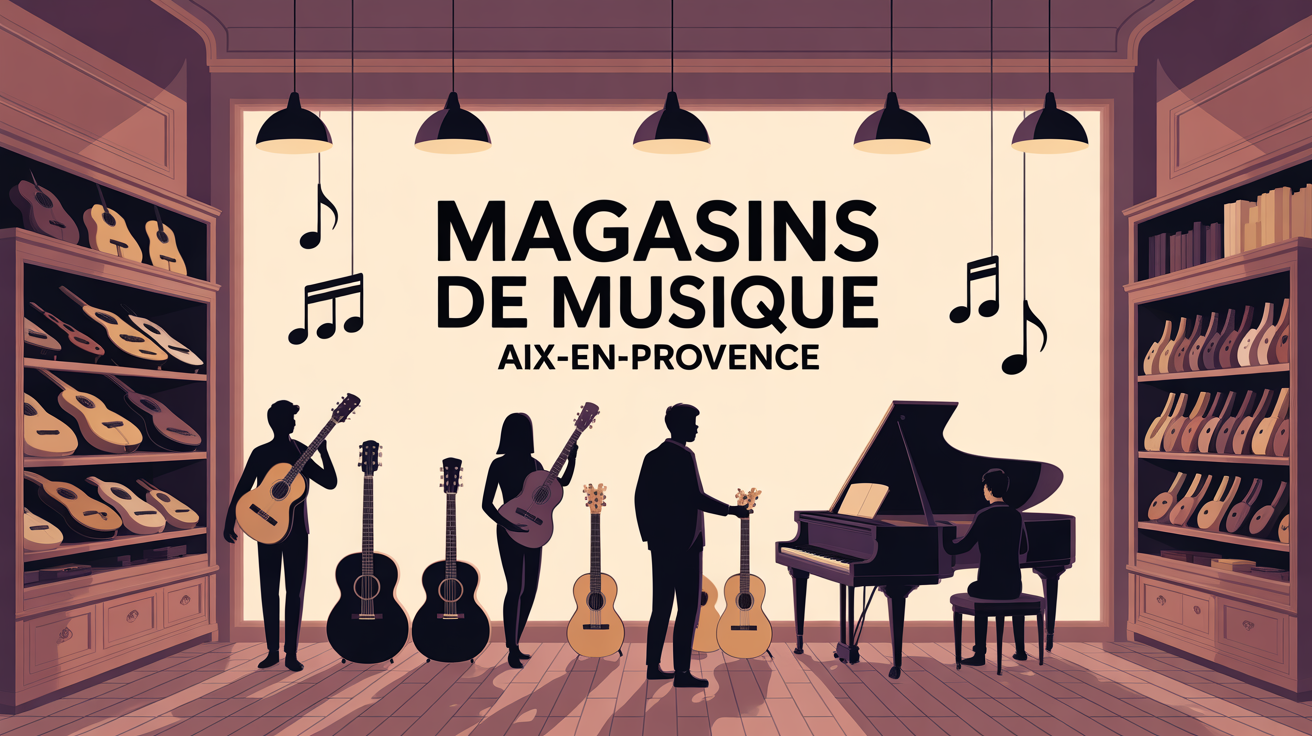 magasin musique aix en provence devanture stylisée