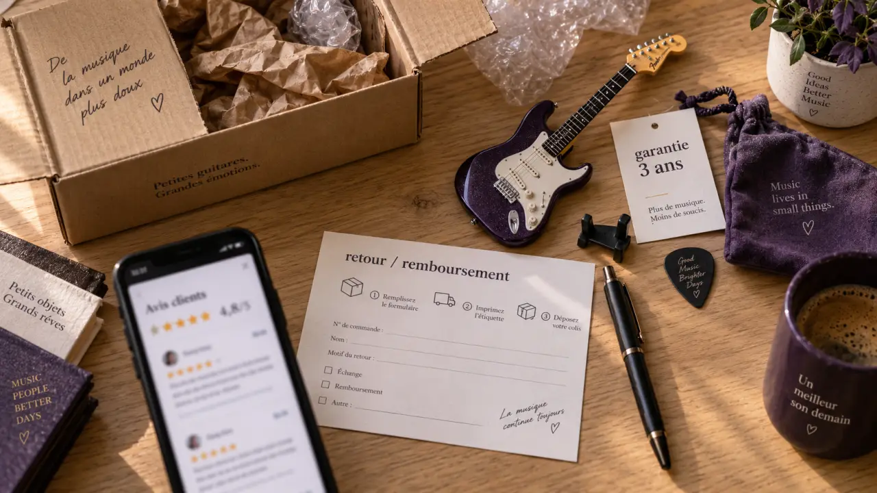 Musique shop avis : garanties et retours avant d’acheter une guitare